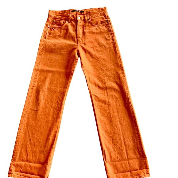 JACQUEMUS: Men's Orange "Le Raphia" Jeans - 30